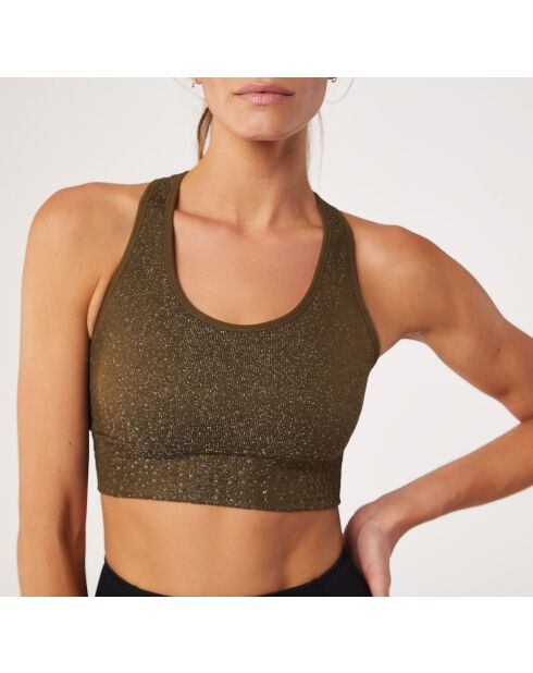 Camiseta sin mangas Podium de color caqui oliva