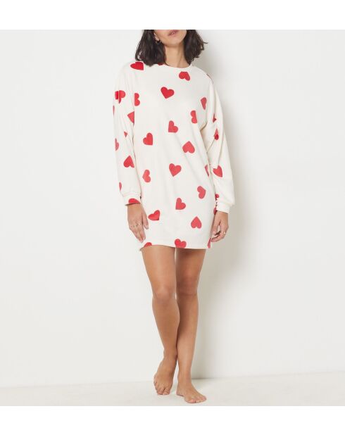 Big T Vlas ecrufarbenes Nachthemd