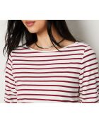 T-shirt met bordeauxrode strepen van Batou
