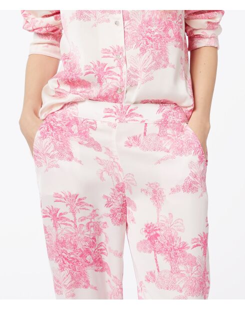 Inea roze broek met print