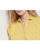 Camisa bordada en amarillo sol Leona