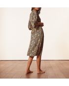 Déshabillé Kezia imprimé fond noir