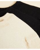 Calzini Sneaker Socks 2PP nero/beige