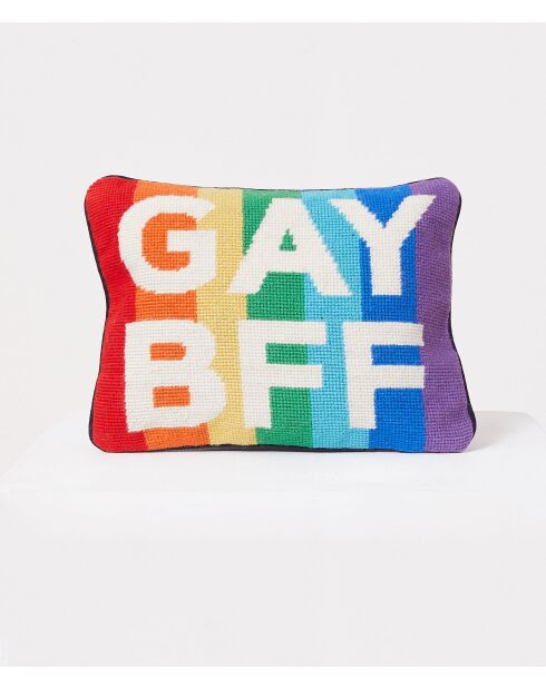 Coussin Gay BFF multicolore