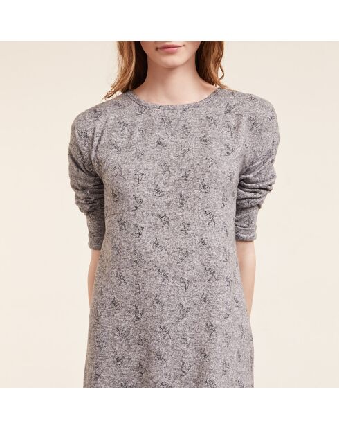 Big T Yanka graues Nachthemd