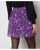 Falda Paulina estampada con fondo morado