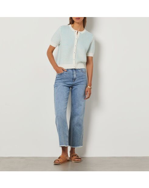 Hellblaue Cora-Strickjacke