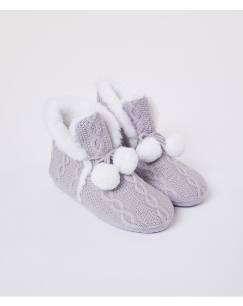 Mercy hellgraue Stiefel