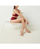 Braguita de bikini de cintura alta Promesse by etam en granate burdeos