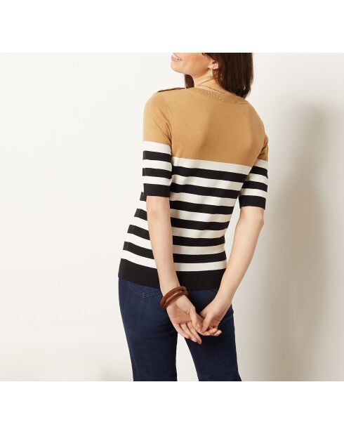 Veelkleurige ronde trui van Addison