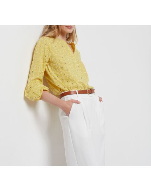 Sonnengelbes Hemd Leon mit Stickerei