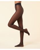 15D Strumpfhose mit schwarzem Pudereffekt