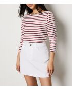 T-shirt met bordeauxrode strepen van Batou