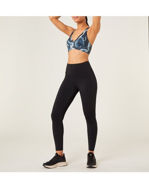 Blauwgroene beugelbeha met matchprint