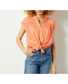 Camicia Costa con stampa terracotta