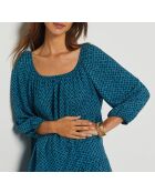 Petrolblauw/turquoise jurk van Lelix