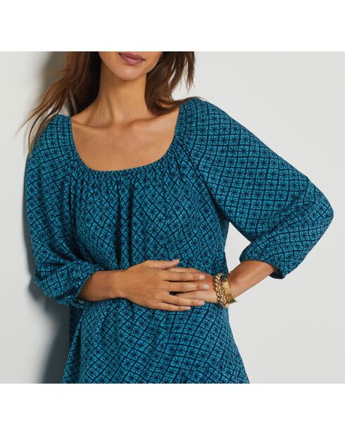 Petrolblau/türkisfarbenes Lelix Kleid