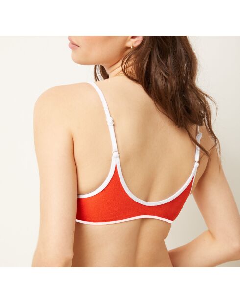 Roter Capsule Senequier BH mit dünnem Riemen