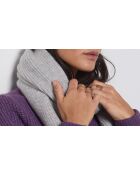 Bonnet à pompom Elena gris