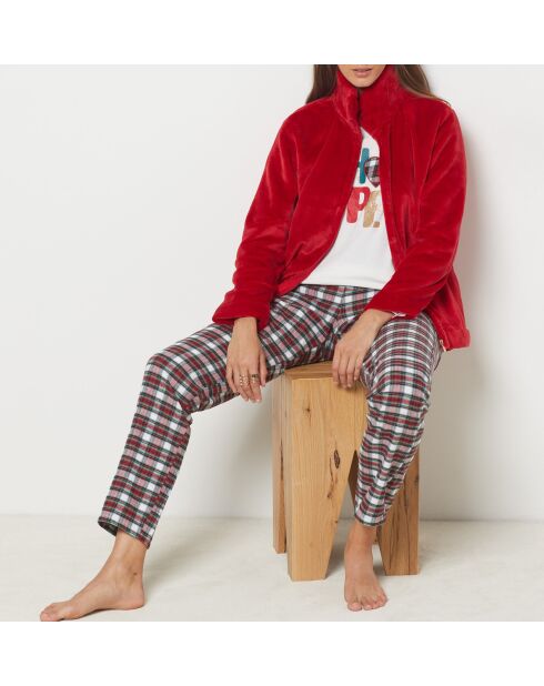 Pyjama trois pièces Virginien rouge