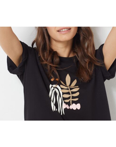 Big T Klara schwarzes Nachthemd