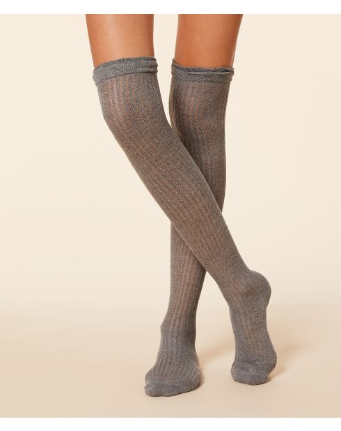 Calzini da gamba Pointelle Charcoal