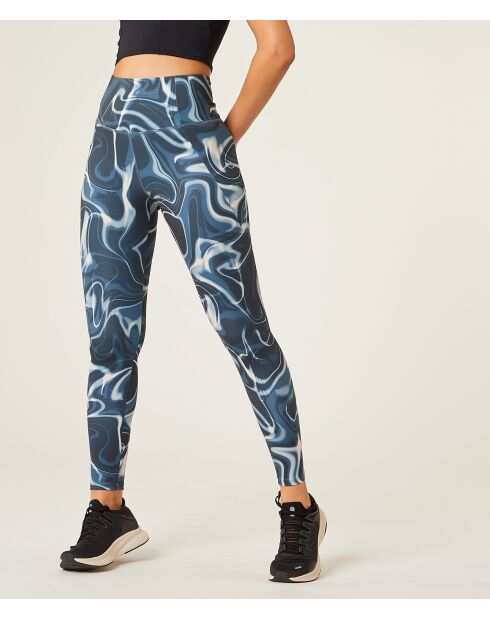 Legging Match imprimé bleu vert
