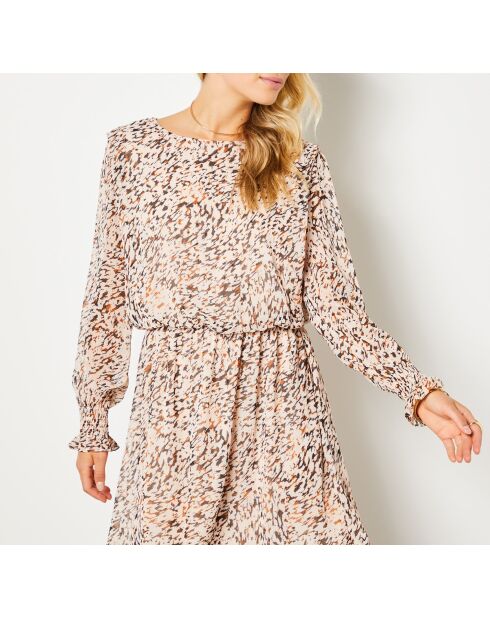 Blaugrünes bedrucktes Nally Kleid