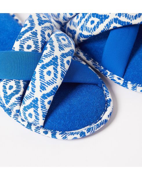 Tongs Celma bleu/écru