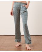 Rugbroek met groene achtergrondprint