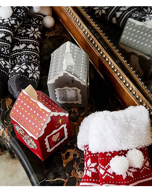 Calzini grigi grigi Xmas House