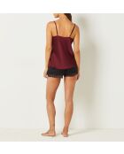 Caraco Sentiment bordeaux grenat