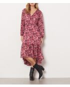 Ralone-Kleid gedruckt auf malvenfarbenem Hintergrund