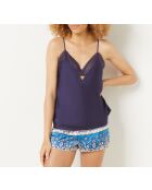 Mitternachtsblaues Top mit Diamanten