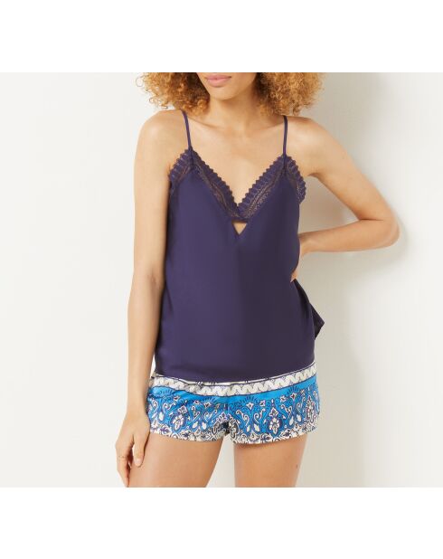 Caraco Diamant bleu nuit