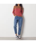 Jersey Anabelle de rayas marrones y rosas