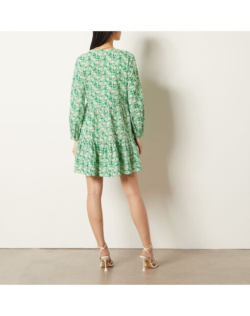 Abito Cara stampato su fondo verde