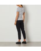 Abina weißes gestreiftes T-Shirt