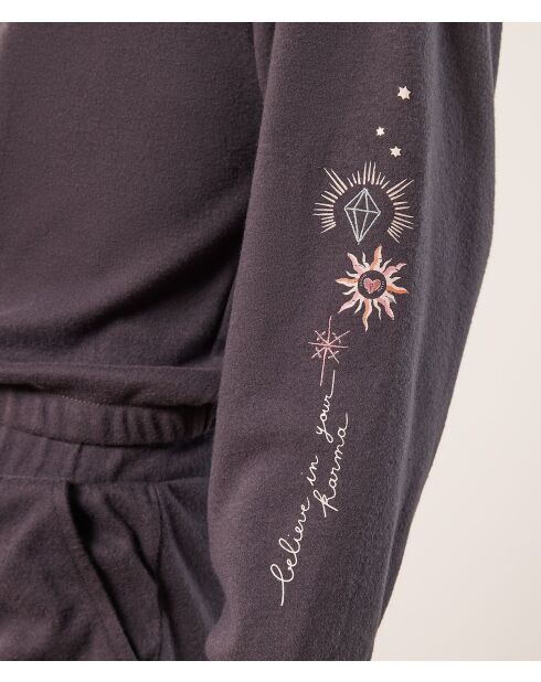 Anthrazitfarbenes Maude-Top