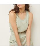 Camiseta sin mangas verde Gam