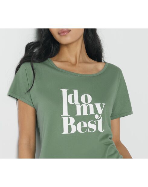 Deniz khaki olijfgroen t-shirt