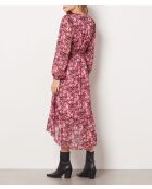 Ralone-Kleid gedruckt auf malvenfarbenem Hintergrund