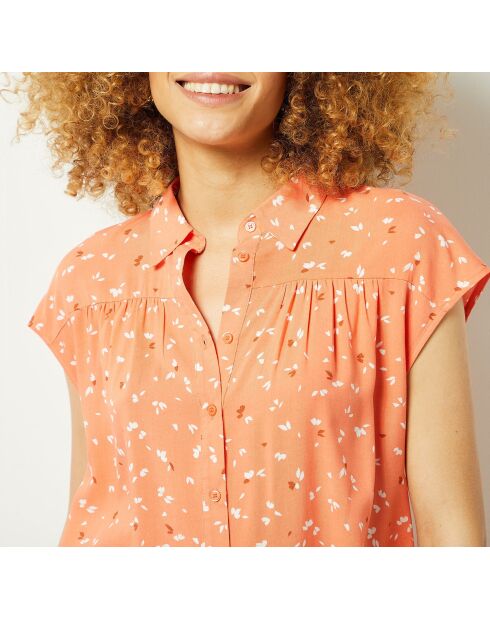 Costahemd mit Terrakotta-Print