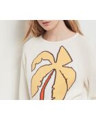 Ecrufarbener Carmen-Pap-Pullover