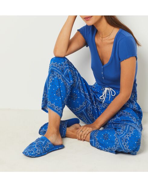 Mules jazzy de color azul real