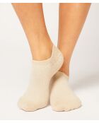 Calzini Sneaker Socks 2PP nero/beige