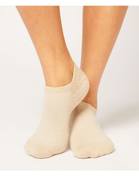 Calzini Sneaker Socks 2PP nero/beige