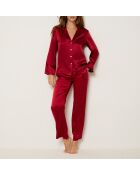 Pantaloni rosso perlato