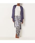 Pigiama a tre pezzi blu notte e bianco Tyssem