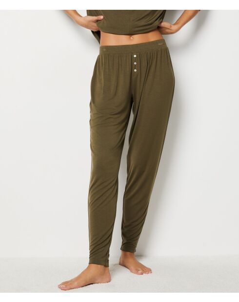 Mody Spe khaki olijfkleurige broek